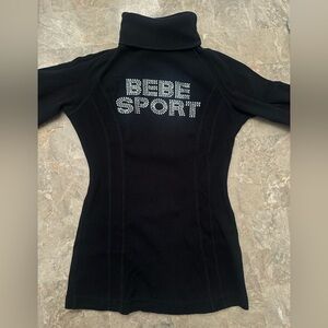 Bebe Sport Classic Black Turtleneck